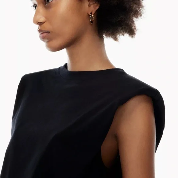 ✨ARITZIA BABATON✨Shoulder Pad Cropped T-Shirt - Picture 4 of 4